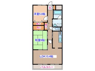 東仙台ガ－デンハイツⅢの物件間取画像